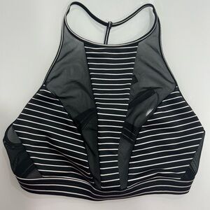 Victoria's Secret Sport Stripped Black Yoga Bra Small
